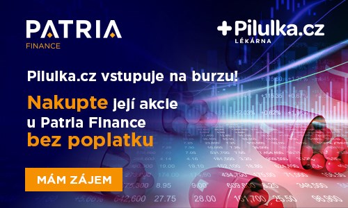 Pilulka.cz Patria Patria Finance IPO BCPP burza akcie farmacie ecommerce technologie