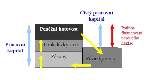 dělení pracovního kapitálu a související faktory