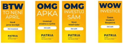 Patria zlevňuje online obchodování a představuje nový webtrader