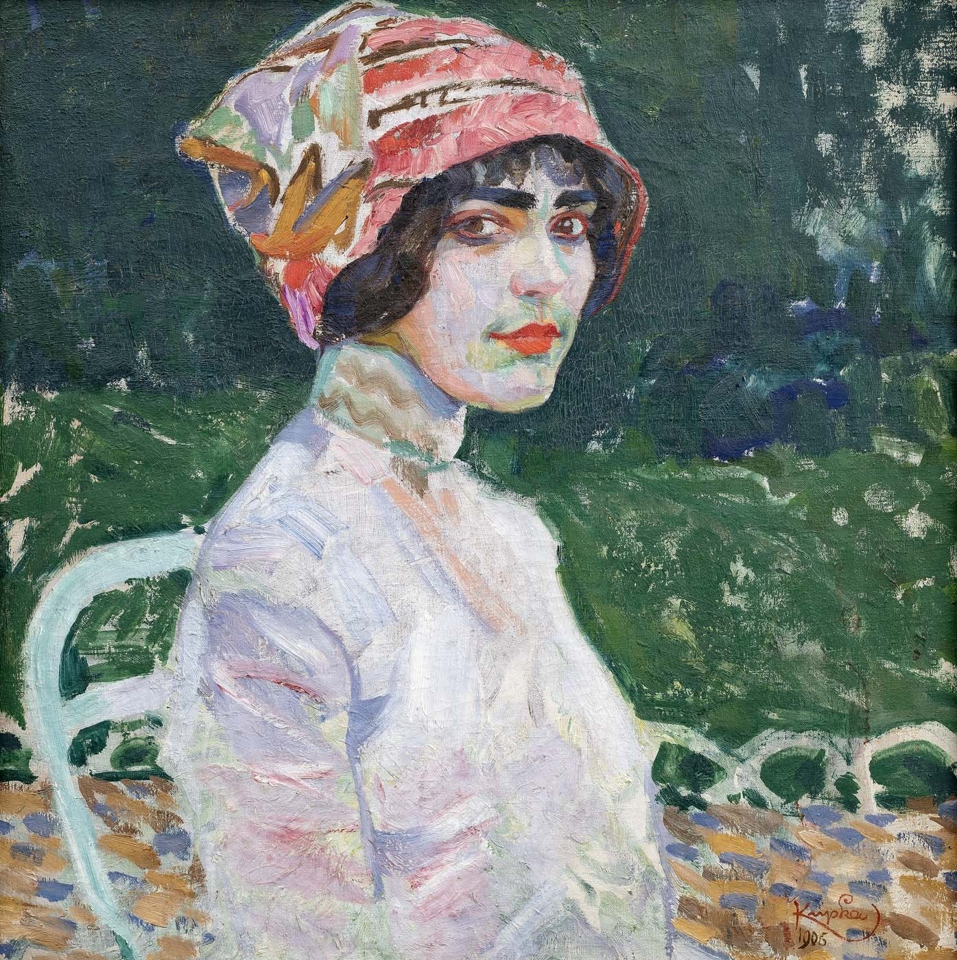 růžový klobouk kupka