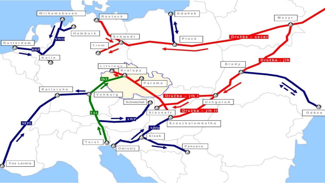 Konec ruské ropy v Česku na obzoru?