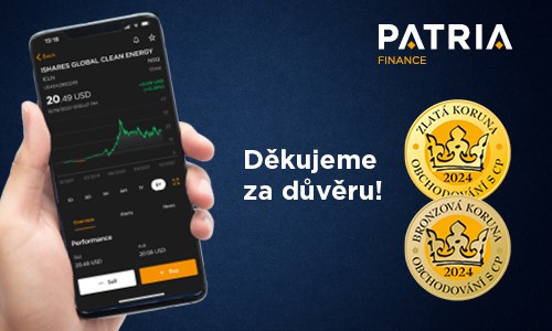 Děkujeme! Patria Finance se stala brokerem roku v soutěži Zlatá koruna 2024