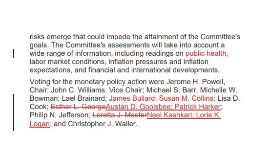 Co se změnilo v záznamu z jednání FOMC americké centrální banky Fed