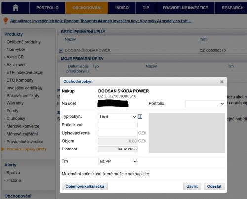 Doosan Škoda Power IPO