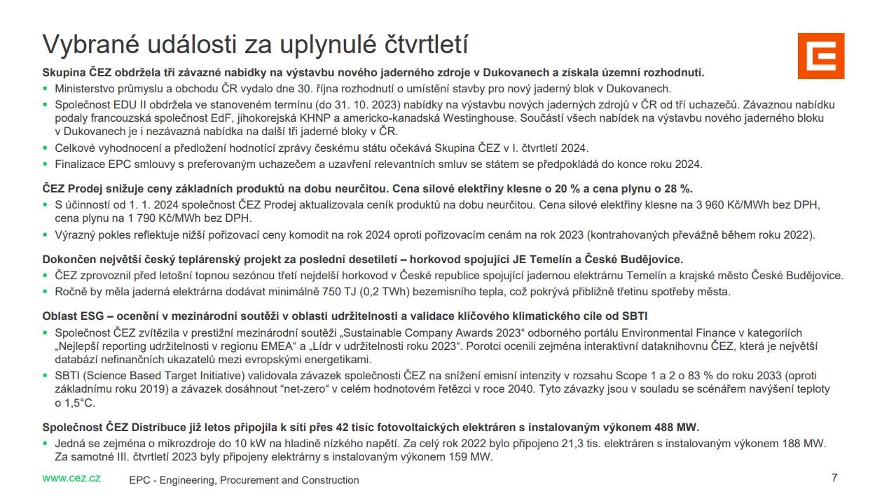 Martin Novák pro Patria.cz: Posun celoročního výhledu nám přijde zásadní