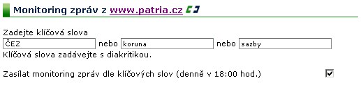 Monitoring zpráv