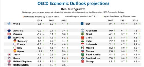 oecd odhad prognóza čr čnb usa