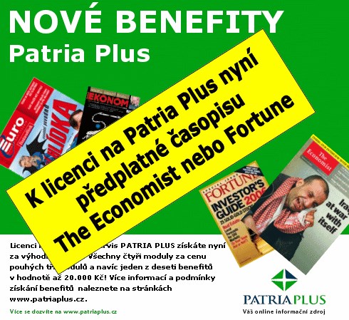 The Economist, Fortune nebo Fleet Sheet na rok nyní ke každé licenci Patria Plus!