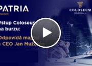 Vstup Coloseum na burzu: Odpovídá CEO Jan Mužátko a Q&A. Zhlédněte záznam webináře!