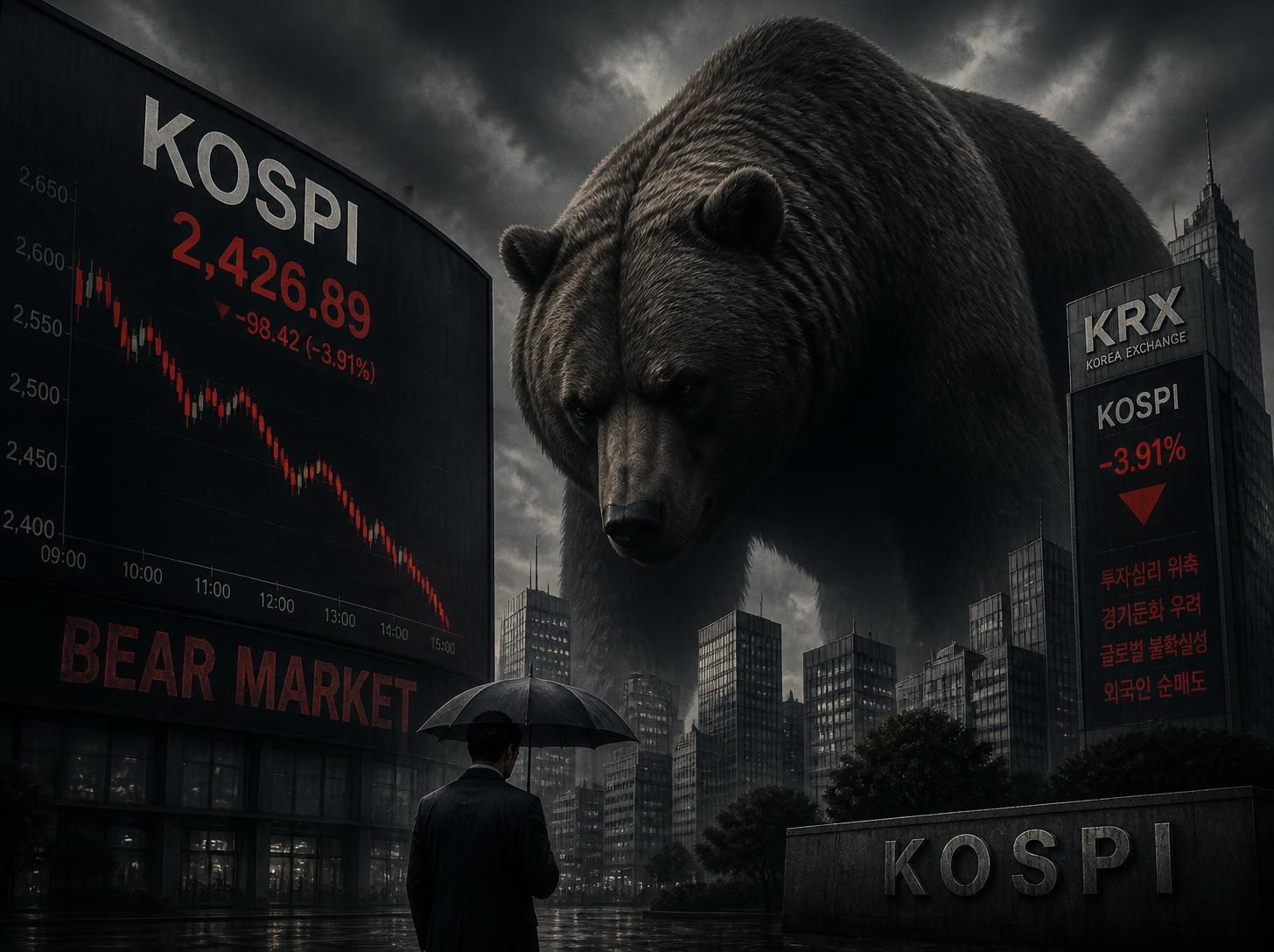 Jihokorejský index Kospi spadl do medvědího trhu