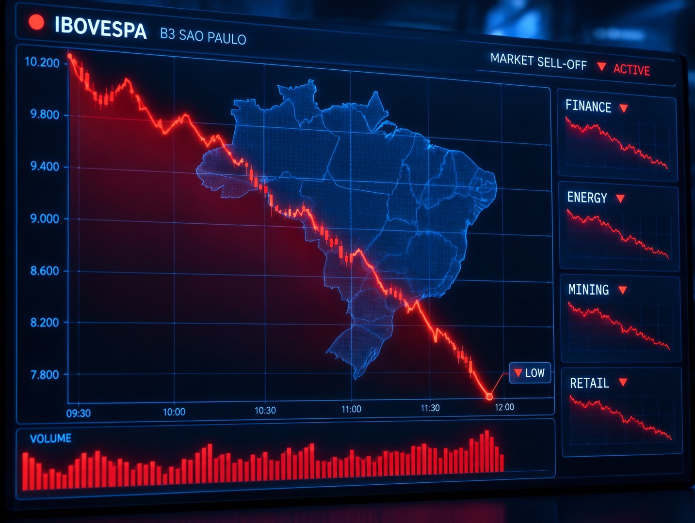 Černé pondělí na brazilské burze. Vítězství Luly posílá tamní akcie dolů o desítky procent