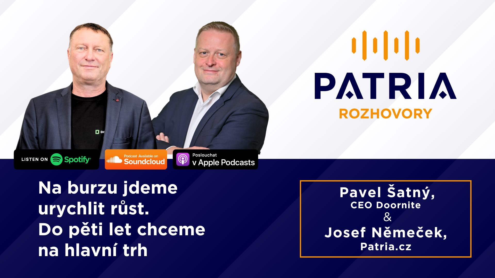 PODCAST Rozhovory s Šatným z Doornite: Na burzu jdeme urychlit růst. Do pěti let chceme na hlavní trh