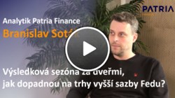 Branislav Soták: Výsledková sezóna za dveřmi, jak dopadnou na trhy vyšší sazby Fedu?