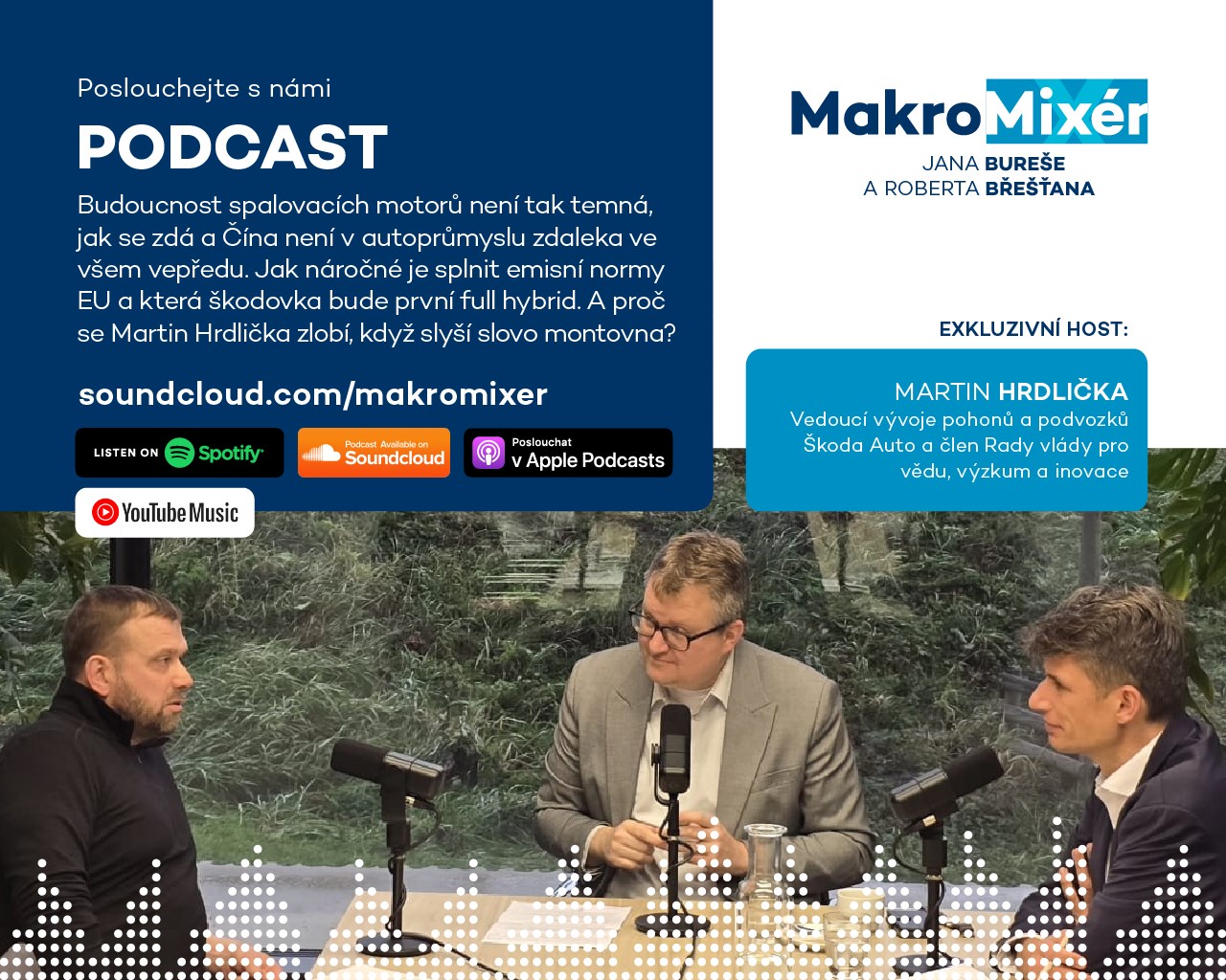 Makromixér s vedoucím vývoje ŠKODA AUTO Martinem Hrdličkou: Spalovací motory nekončí, hybridy budou trendem. Evropa zaspala v bateriích