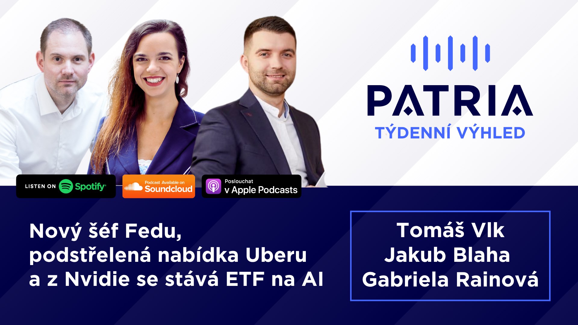Týdenní výhled: Nový šéf Fedu, podstřelená nabídka Uberu a z Nvidie se stává ETF na AI