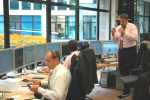 Low volumes, only Telefonica O2 CR and Komercni banka up before their results