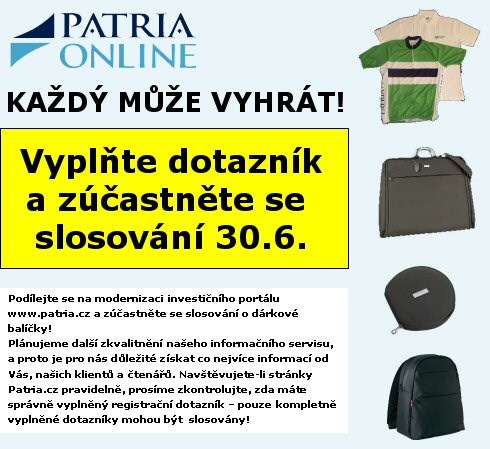 Poslední příležitost zúčastnit se slosování o ceny! Dnes v 16:00 úzávěrka