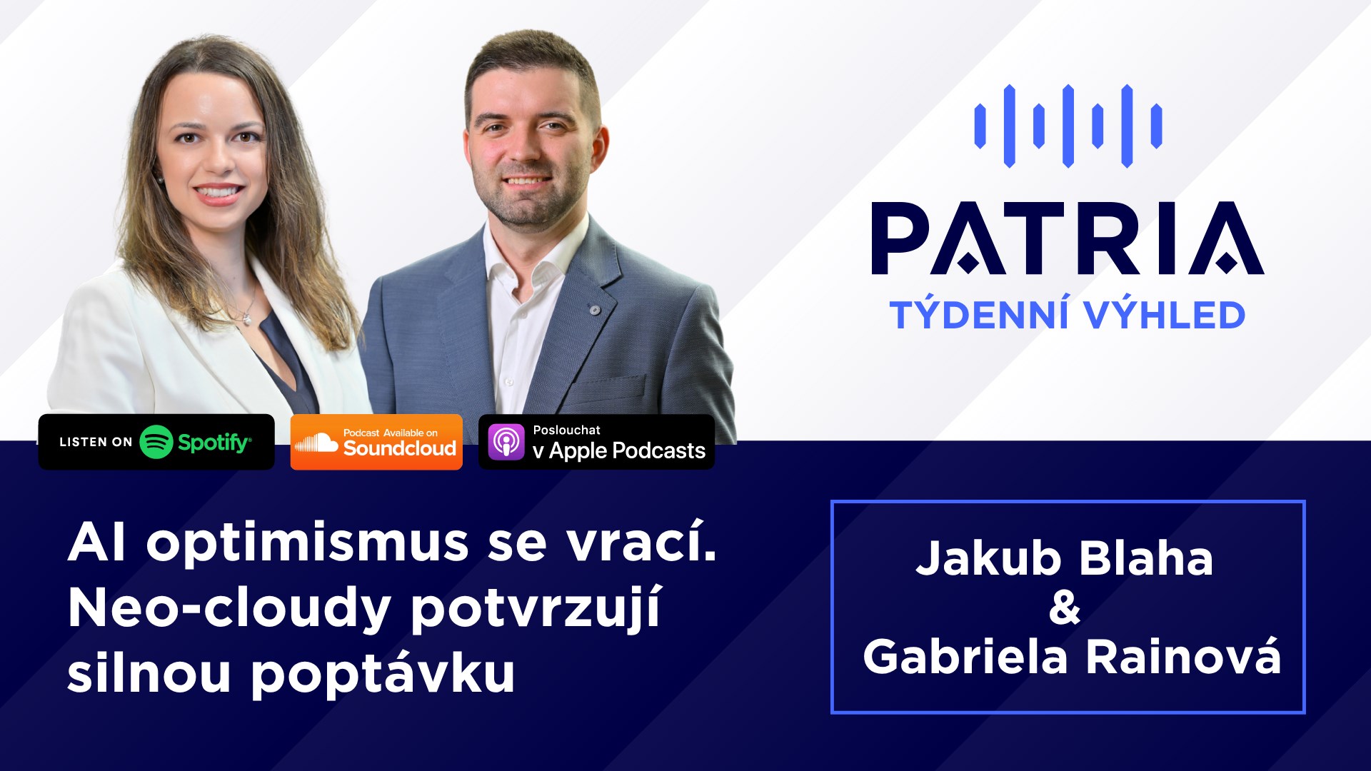 PODCAST Týdenní výhled: AI optimismus se vrací. Neo-cloudy potvrzují silnou poptávku