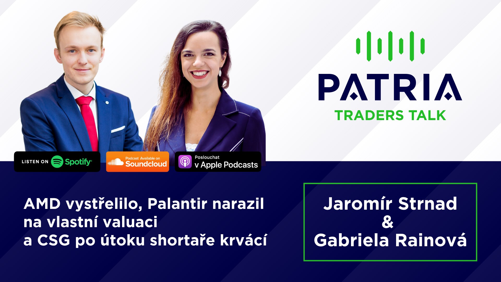 Traders Talk: AMD vystřelilo, Palantir narazil na vlastní valuaci a CSG po útoku shortaře krvácí