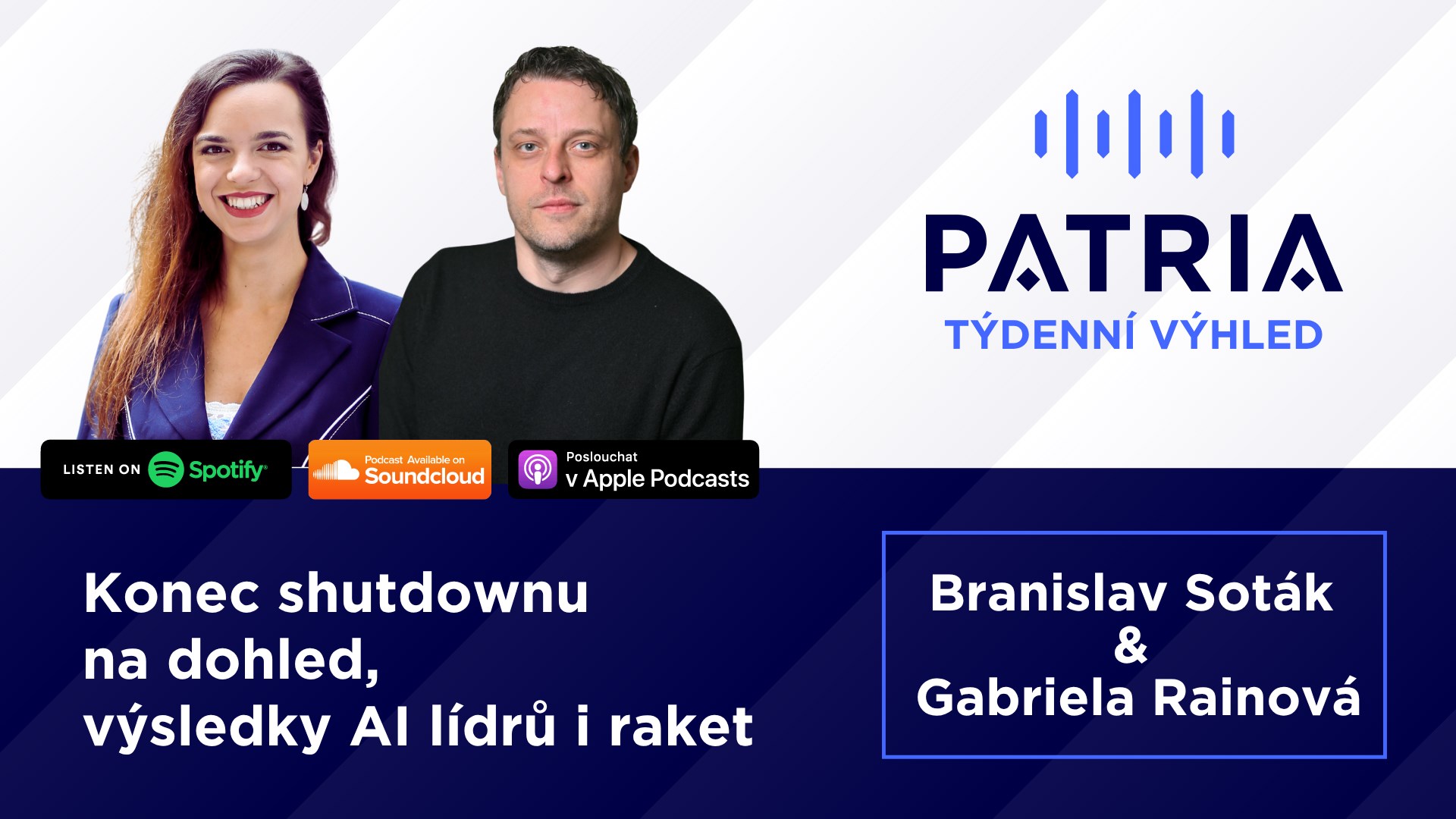 PODCAST Týdenní výhled: Konec shutdownu na dohled, výsledky AI lídrů i raket