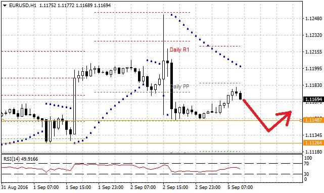 Technická analýza - Státní svátek v USA a odraz od denního pivotu může na EURUSD signalizovat pohyb stranou