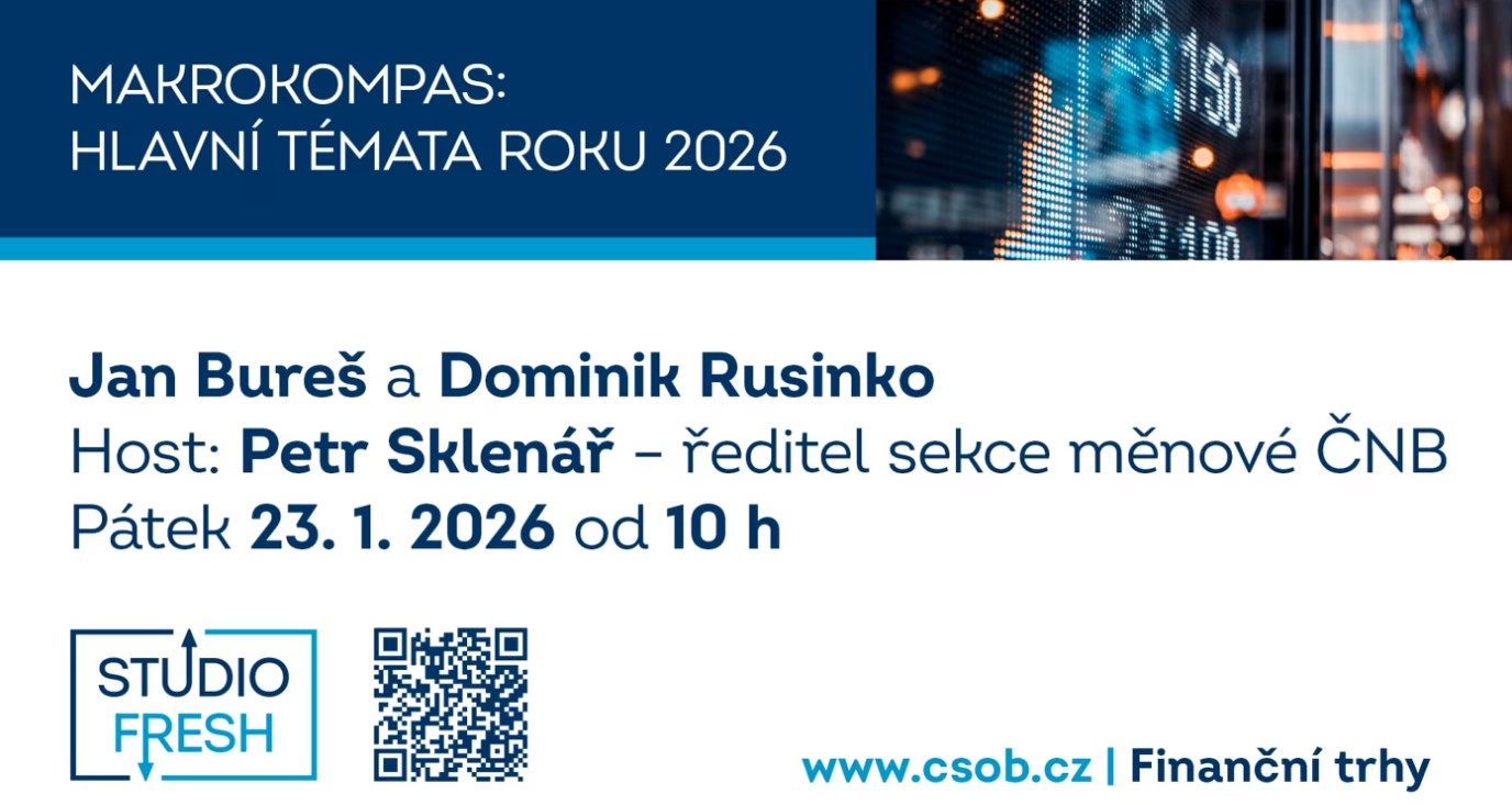 ŽIVĚ: Makrokompas s Petrem Sklenářem z ČNB