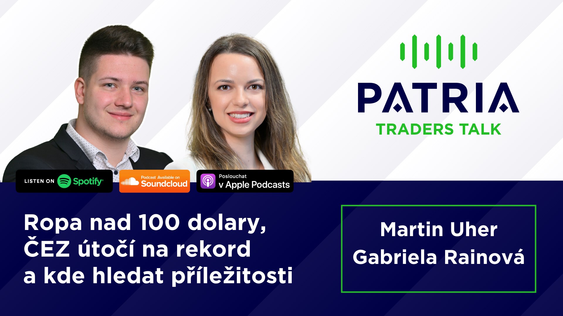 Traders Talk: Ropa nad 100 dolary, ČEZ útočí na rekord a kde hledat příležitosti