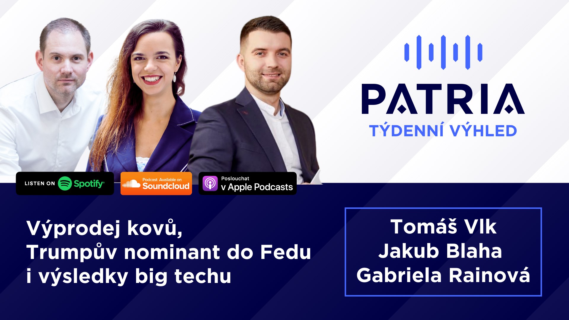 PODCAST Týdenní výhled: Výprodej kovů, Trumpův nominant do čela Fedu i výsledky big techu