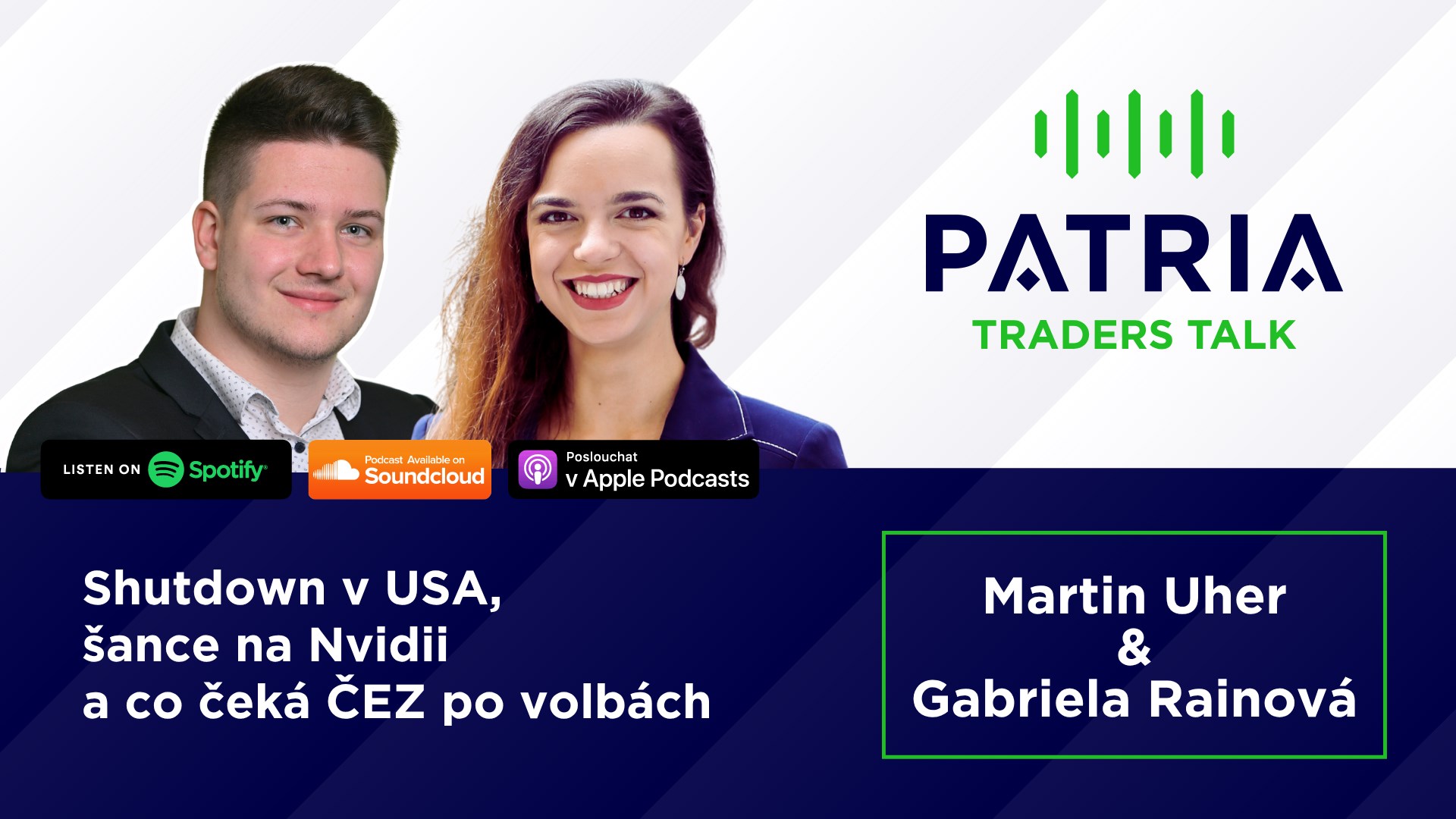 Traders Talk: Shutdown v USA, šance na Nvidii a co čeká ČEZ po volbách