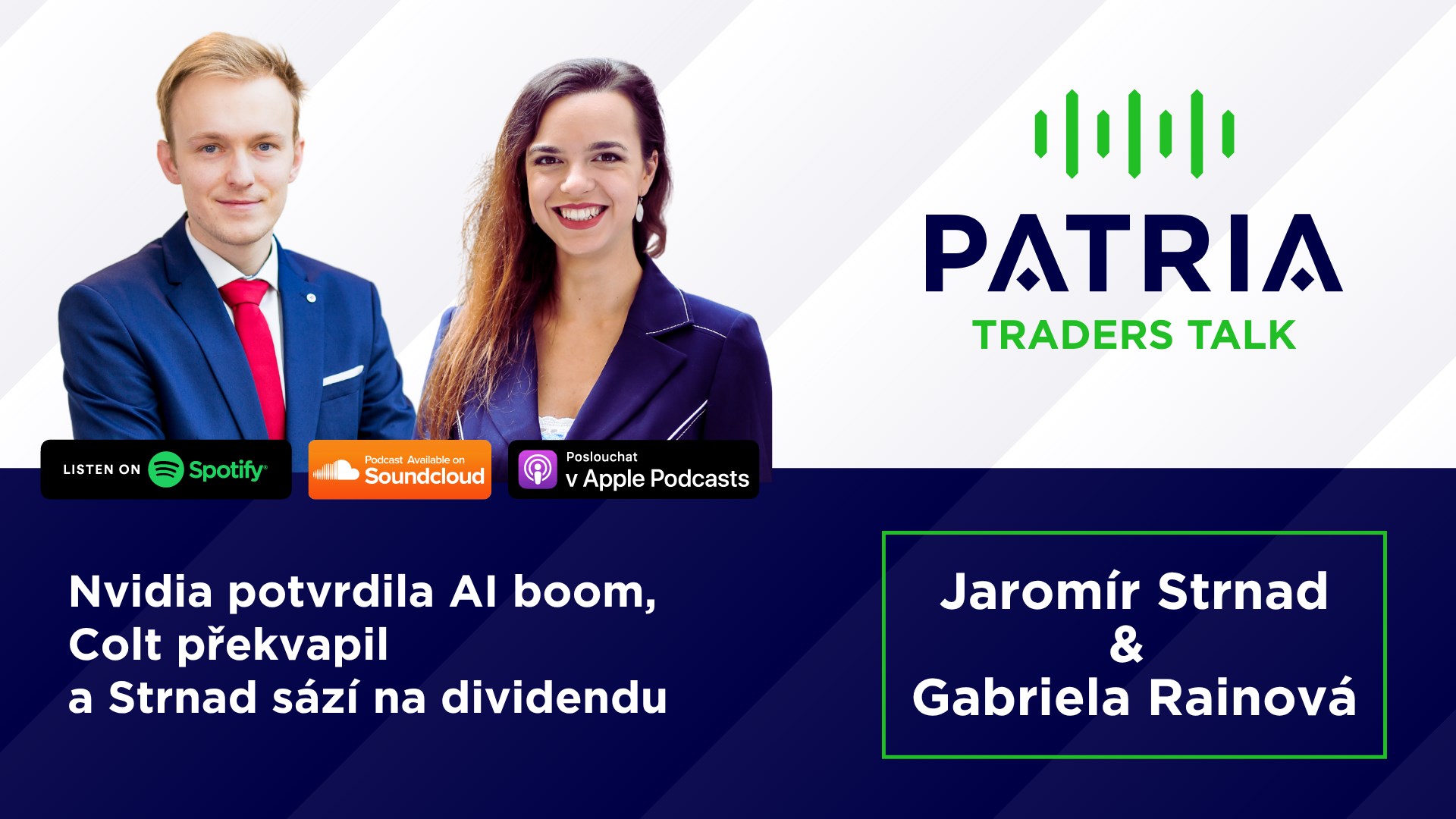 Traders Talk: Nvidia potvrdila AI boom, Colt překvapil a Strnad sází na dividendu
