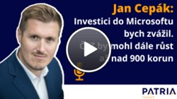 Jan Cepák: Investici do Microsoftu bych zvážil. ČEZ by mohl dále růst až nad 900 korun