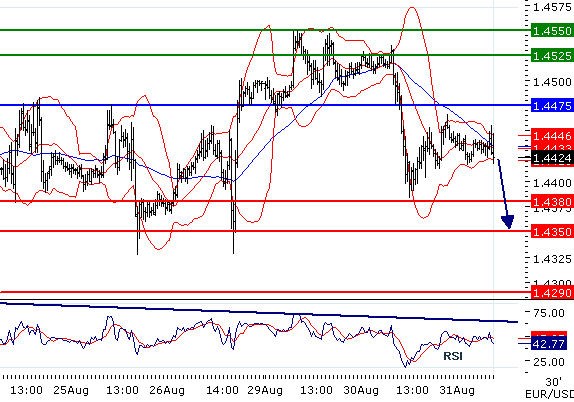 EURUSD - Intradenní aktualizace: Nejistota zvyšuje volatilitu, euro by ale mělo slábnout pod 1,44
